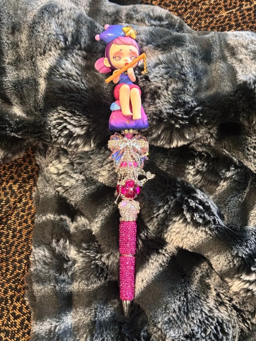Gorgeous Hand Crafted Pen with an Authentic  Laura the Piper as the Focal